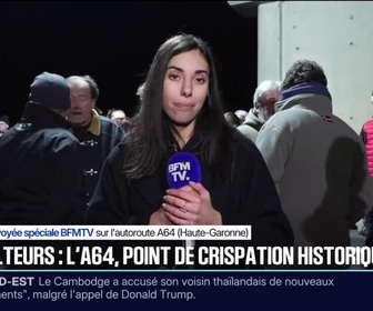 Replay 20H BFM - Dermatose bovine: l'A64 toujours bloquée par des agriculteurs en Haute-Garonne