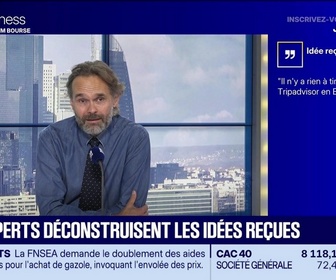 Replay BFM Bourse - Mythomètre : Il n'y a rien à tirer de Tripadvisor en Bourse, FAUX répond Charles Monot - 23/09
